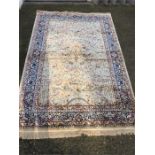 Gold ground Kashmir rug with tree of life design 8' x 5'