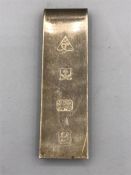 A silver money clip, hallmarked Birmingham 1998 (24.8g)