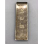 A silver money clip, hallmarked Birmingham 1998 (24.8g)