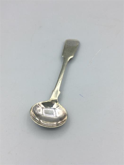A silver mustard spoon - Image 2 of 3