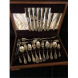 A canteen of silver plated cutlery by St Medard