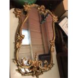 Two matching gilt wall mirrors