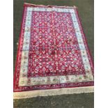 A red ground Kashmir rug 6' x 4'