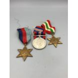 A War medal, Africa Star and Italy star