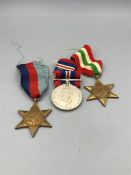 A War medal, Africa Star and Italy star