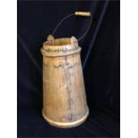 A wooden pail