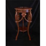 A Mahogany plant stand