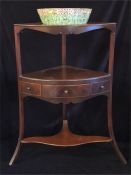 A Georgian washstand with Chinese bowl inset, (Bowl AF)