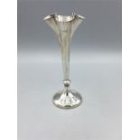 A silver posy vase, hallmarked London