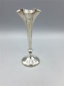 A silver posy vase, hallmarked London