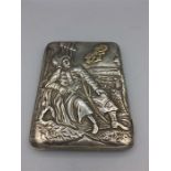 A silver Russian World War I cigarette case