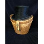 A Top Hat in original leather carry case by Alex Booth of Aberdeen.