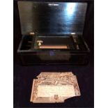 An antique musical box made by J Thibouville Lamy of Paris, France