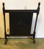 A oak fire screen