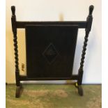 A oak fire screen