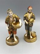 Pair of Satsuma figures