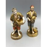 Pair of Satsuma figures