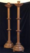 A Pair of ecclesiastical candle sticks