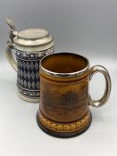Two Vintage tankards, one marked BMW