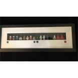 A Box framed selection of Lego Star Wars figures