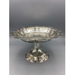 A 1908 silver pedestal bowl, hallmarked Sheffield by James Dixon and Sons