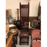 A high backed hall chair