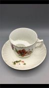 A Staffordshire Gentleman's moustache cup and saucer