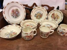 A selection of Bunnykins china with Bunnykins backstamp