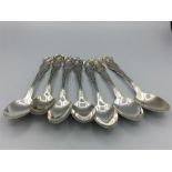A selection of WM Rodgers American silver teaspoons