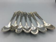 A selection of WM Rodgers American silver teaspoons