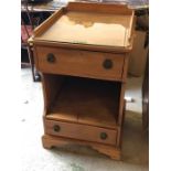 A Pine two drawer side unit