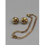 9ct gold earrings and bracelet (5.8g)