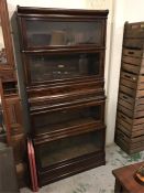 Globe Wernicke style bookcase, four tiers.