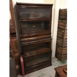 Globe Wernicke style bookcase, four tiers.