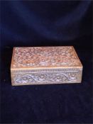 A carved wooden box