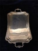 A silver tray marked 900 (Total weight 885g)