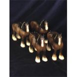 A selection of Four Beswick Shire Horse