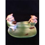 Vintage Victorian German Pink Pigs Fairing Bowling Germany.