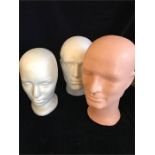 Three Polystyrene Heads