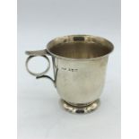 A Silver Christening cup, with a Birmingham hallmark, makers mark D & B
