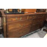 A sideboard with reeded sides