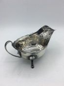 A silver sauce boat, makers mark EV, hallmarked Sheffield 1945 (104g)