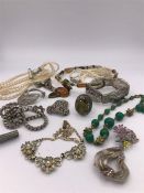 A selection of costume jewellery