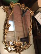Two matching gilt wall mirrors