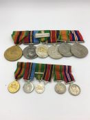 A medal bar, dress bar and various military insignia for Frederic George Hudson