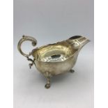 A sauce boat, makers mark H S, hallmarked London 1893-94 (298g)