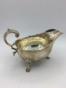 A sauce boat, makers mark H S, hallmarked London 1893-94 (298g)