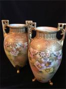 A pair of Noritake Japanese vases