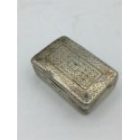 A Silver snuff box hallmarked London 1816-17