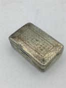 A Silver snuff box hallmarked London 1816-17